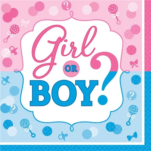 16 tovaglioli boy or girl 33 cm