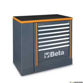 Beta 055000090 Banco da lavoro allungato con 7 cassetti, lunghezza 1 M