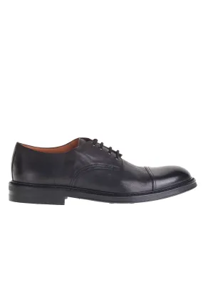 DUCA DI WELLS   SCARPA STRINGATA IN PELLE NERA