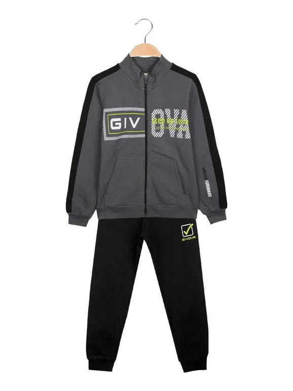 Givova Survêtement sweat 2 pièces garçon avec écriture