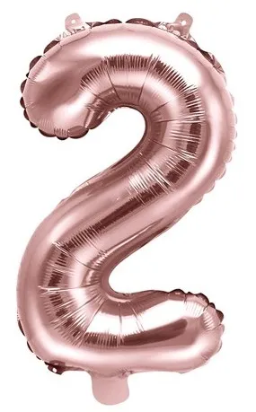 Palloncino 2 oro rosa 35 cm