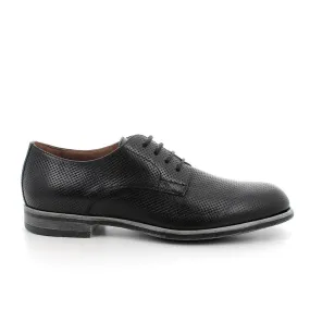 Stringate in pelle da uomo nero