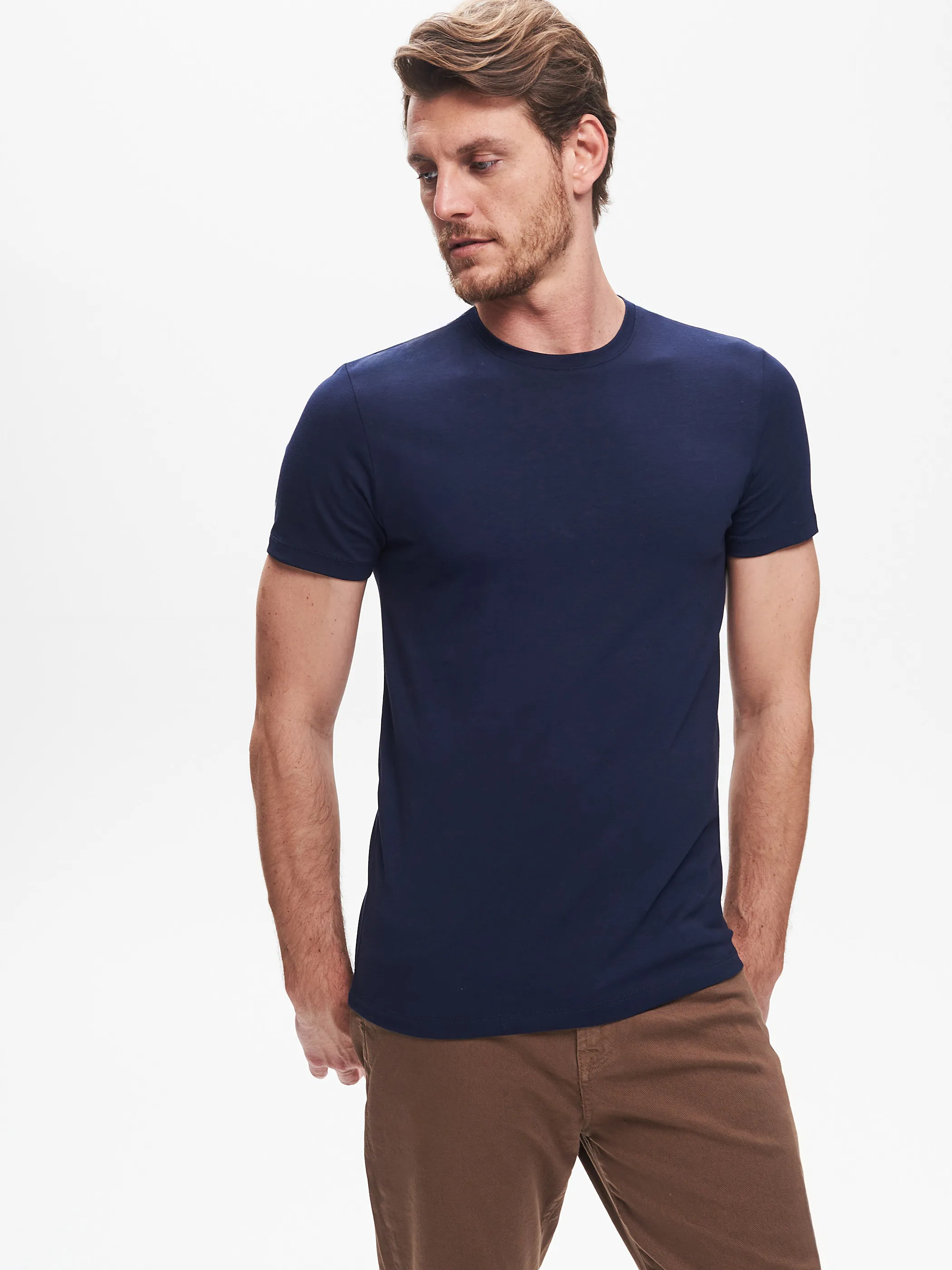      T-shirt Girocollo Uomo Blu QB24     