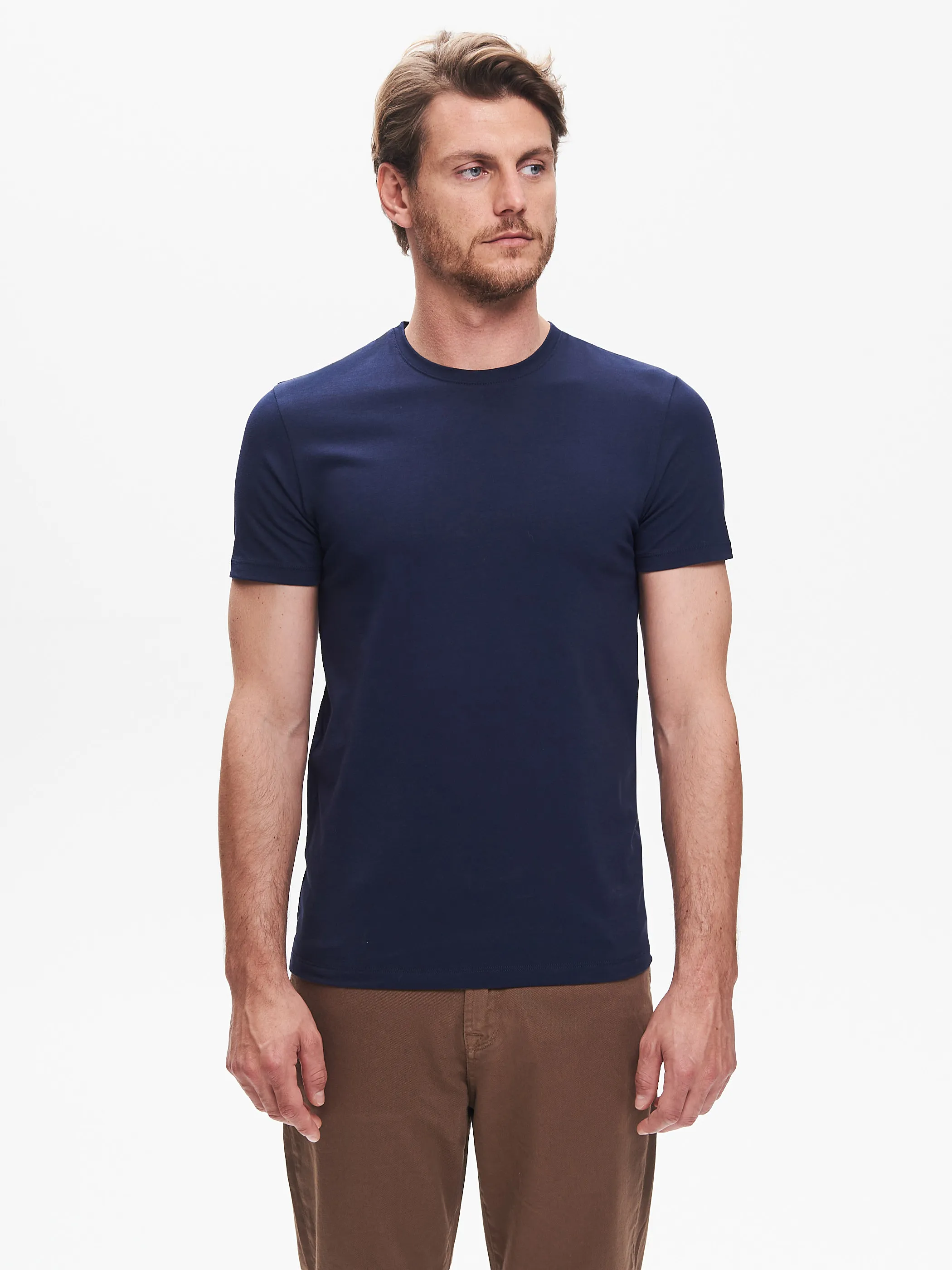      T-shirt Girocollo Uomo Blu QB24     