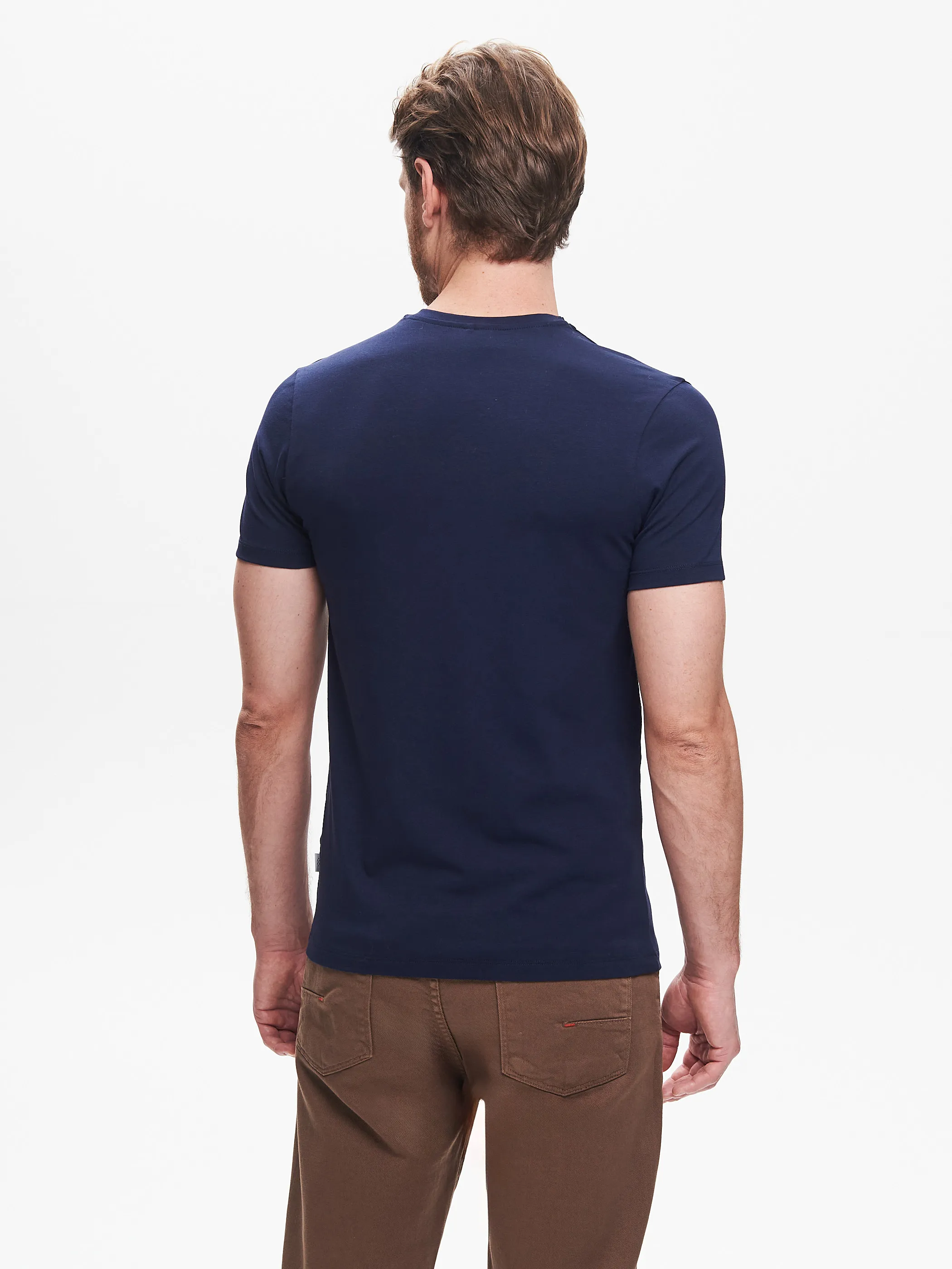      T-shirt Girocollo Uomo Blu QB24     