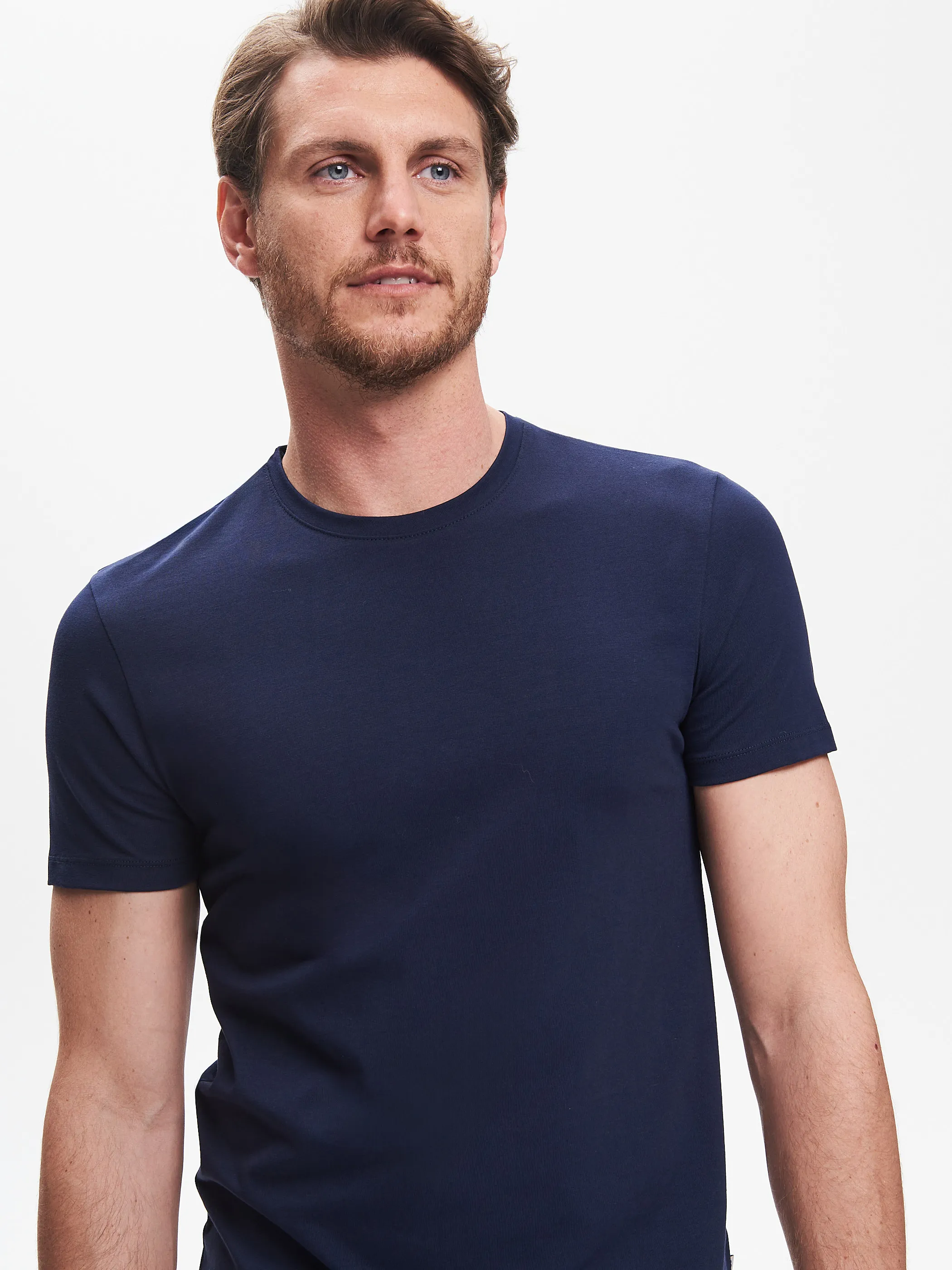      T-shirt Girocollo Uomo Blu QB24     